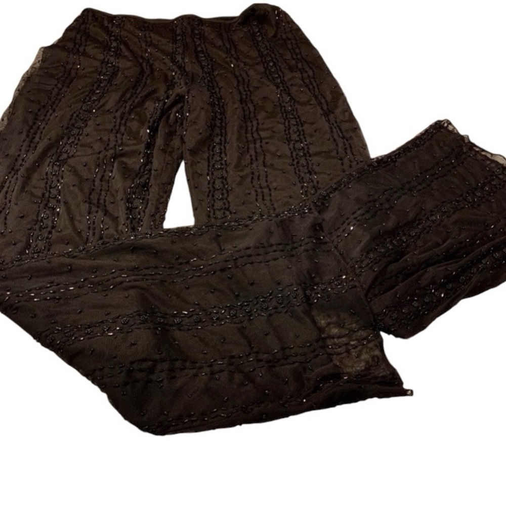 LAURENCE KAZAR PARIS-NEW YORK Beaded Pants
